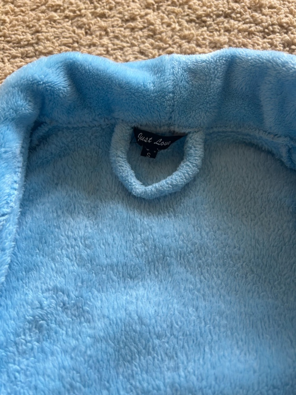 Women’s Blue Fuzzy Robe - Picture 2 of 2